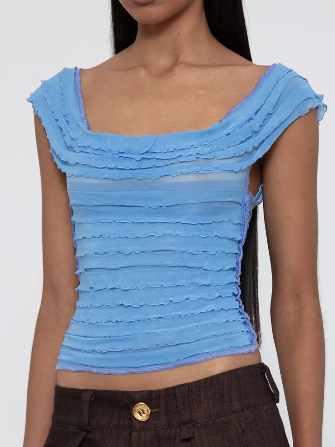 Ruched Solid Tank