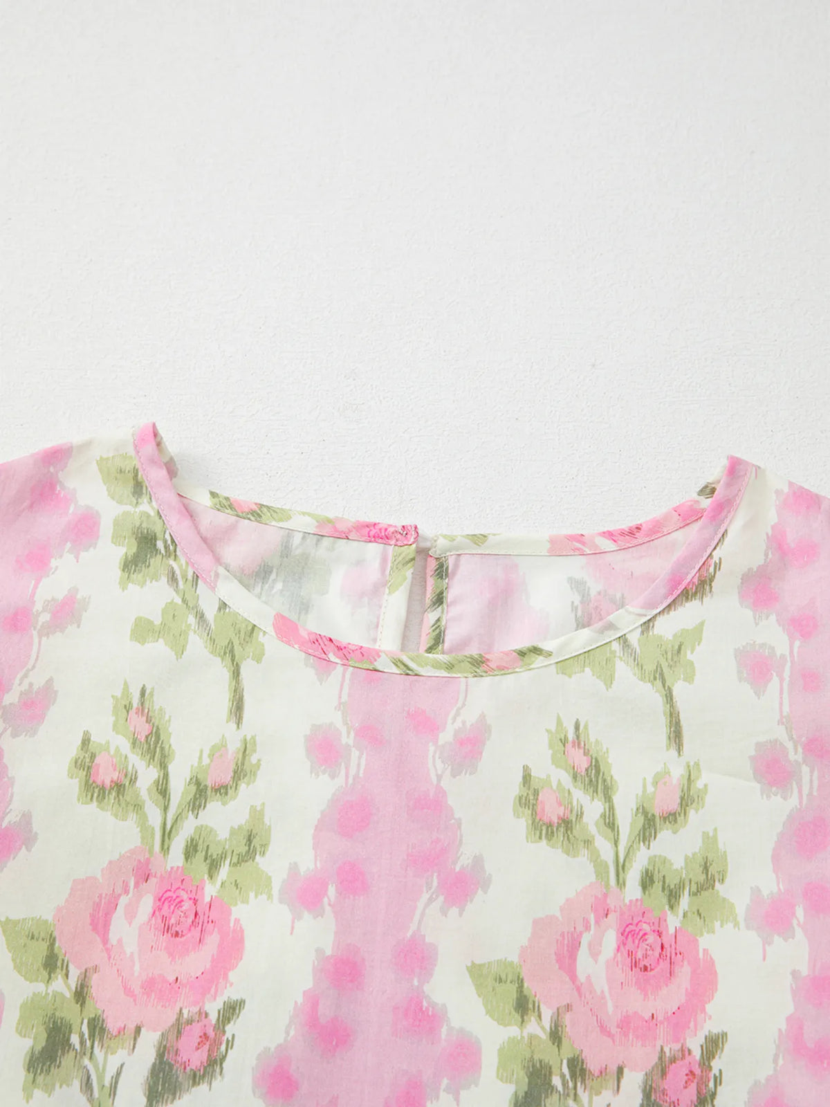 Floral Print Ruffled Sleeve Blouse