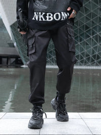 Men's Plus Size Cargo Jogger Pants with Multi Pockets