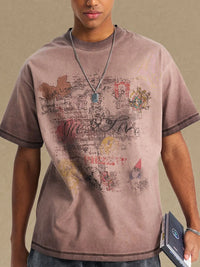 Men's Graphic Round Neck Half Sleeve T-Shirt