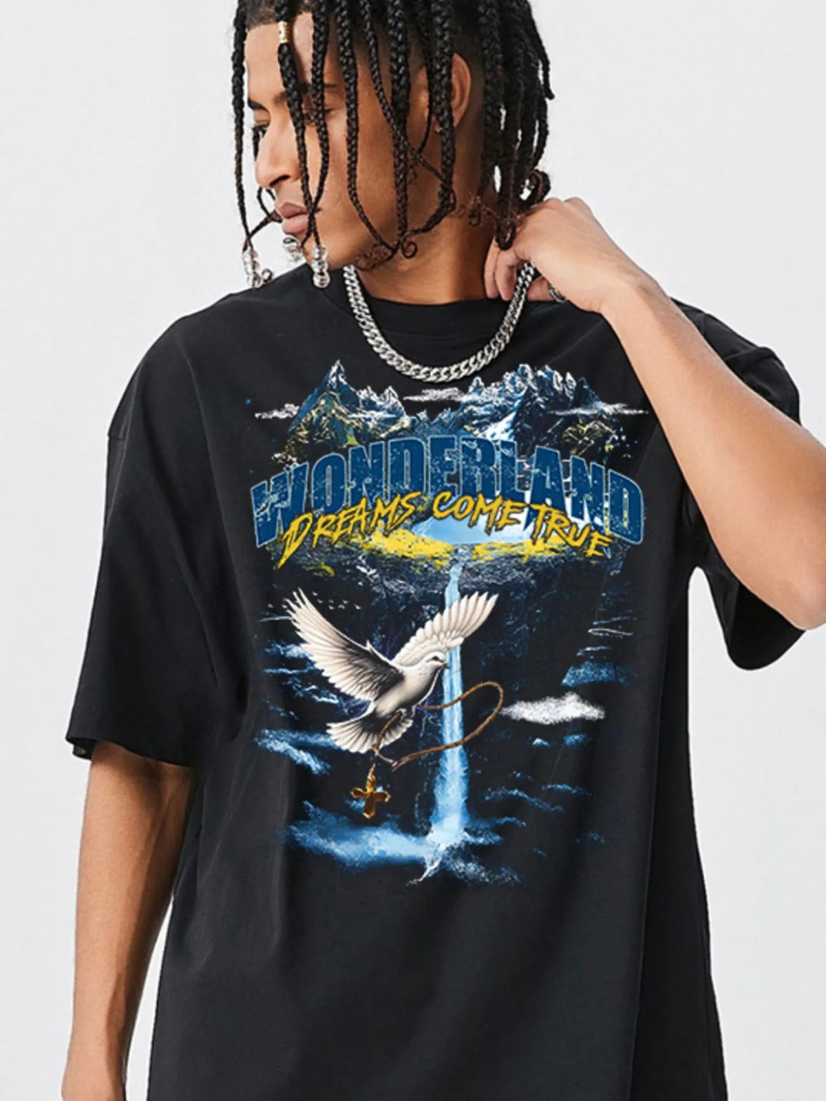 Men's Graphic Round Neck Short Sleeve T-Shirt