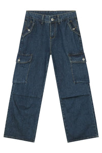 Men's Baggy Jeans with Cargo Pockets