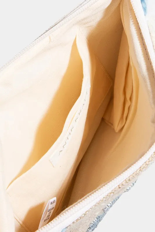 Fame Evil Eye Fringe Cosmetic Bag