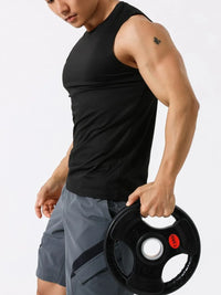 Men's Plus Size Round Neck Active Tank