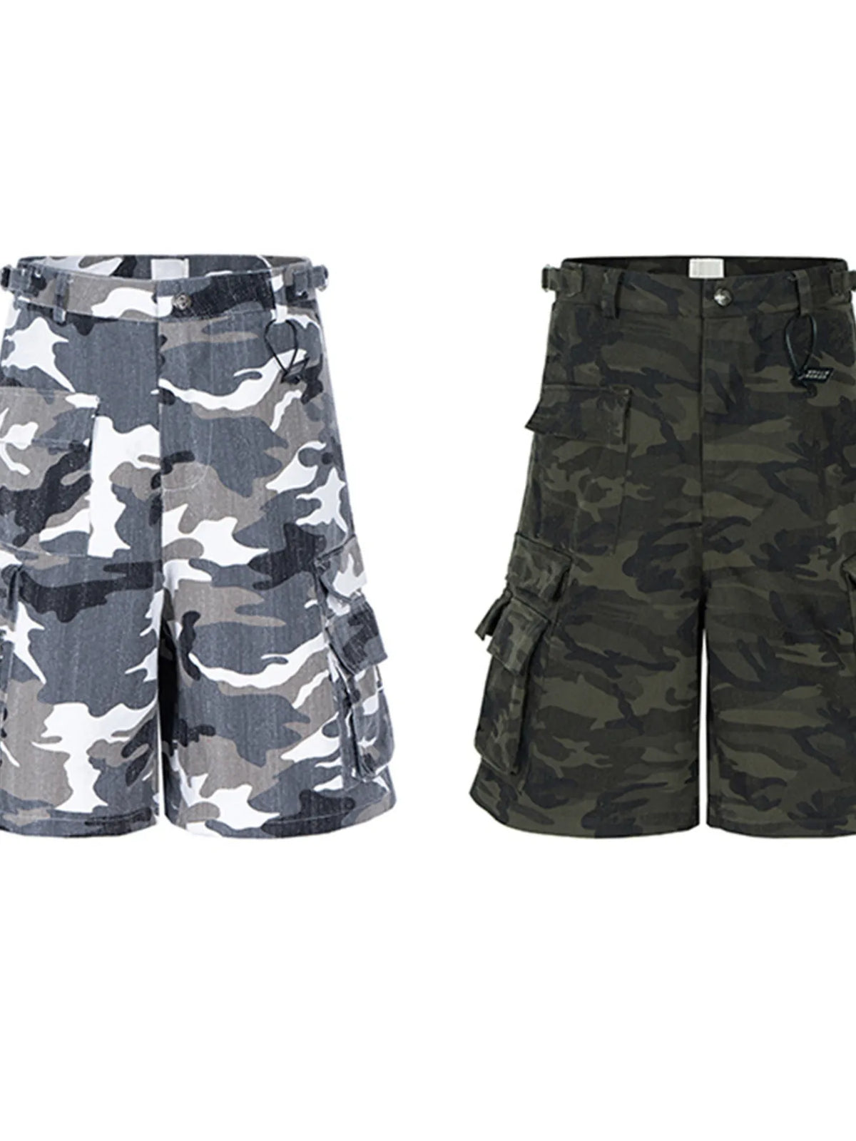 Men's Camouflage Cargo Denim Shorts