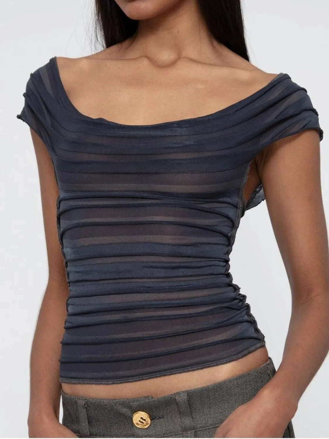 Ruched Solid Tank