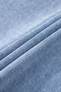 Button Down Short Sleeve Denim Dress