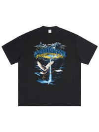 Men's Graphic Round Neck Short Sleeve T-Shirt