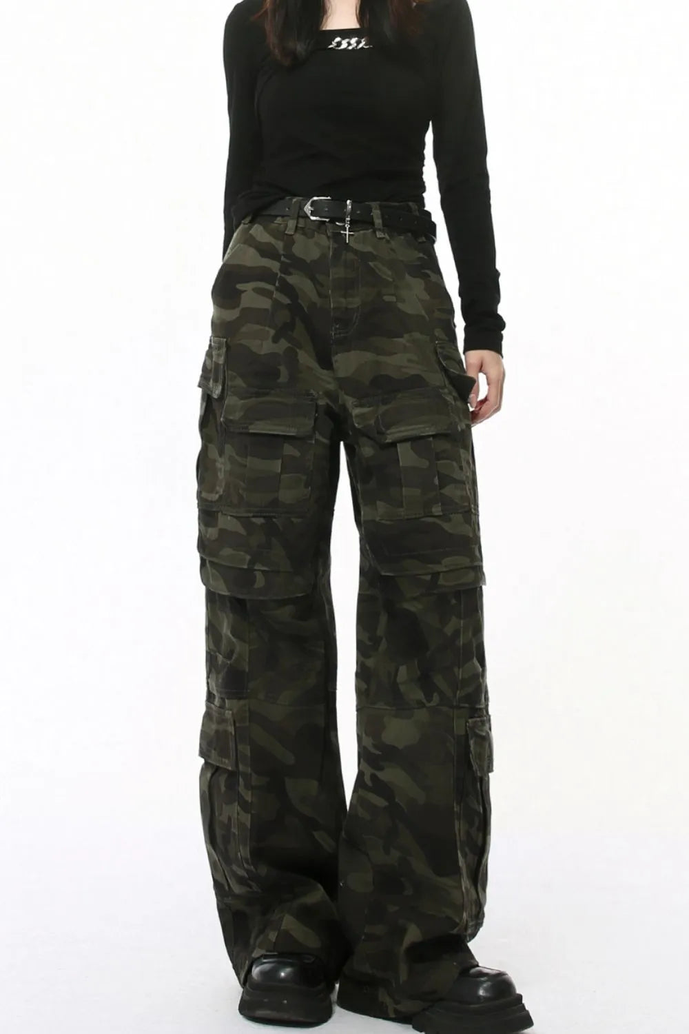 Men's Camouflage Straight Cargo Jeans