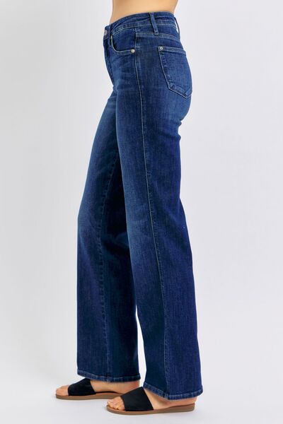 Judy Blue Full Size Tummy Control Straight Jeans Plus Size