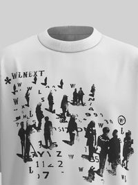 Men's Graphic Round Neck Short Sleeve T-Shirt