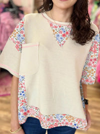 Floral Round Neck Relaxed Fit T-Shirt