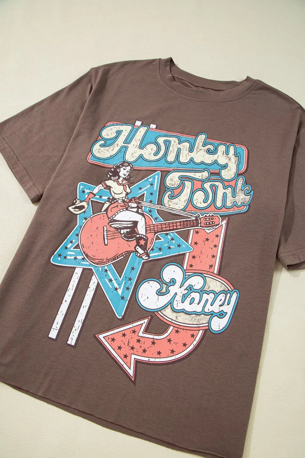 Graphic Crew Neck Western Short Sleeve Tee