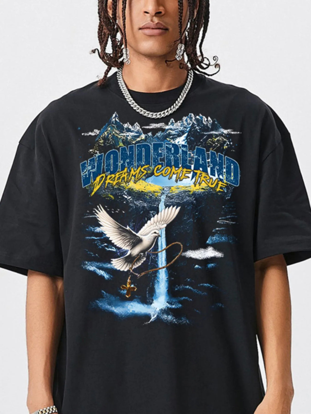 Men's Graphic Round Neck Short Sleeve T-Shirt