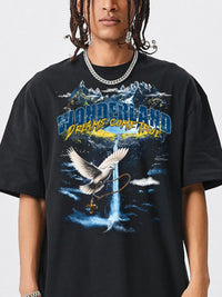 Men's Graphic Round Neck Short Sleeve T-Shirt