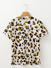 Leopard Print Short Sleeve T-Shirt