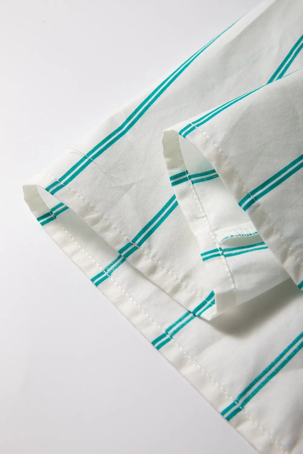 St Patricks Striped Wide Short Sleeve Shift Mini Shirt Dress