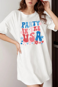 PARTY IN THE USA Graphic Oversized Tee