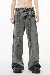 Wide Leg Jeans with Pockets