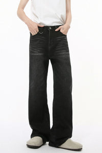 Wide Straight Jeans with Pockets