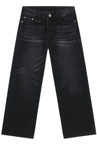 Wide Straight Jeans with Pockets