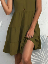 V-Neck Sleeveless Mini Tank Dress