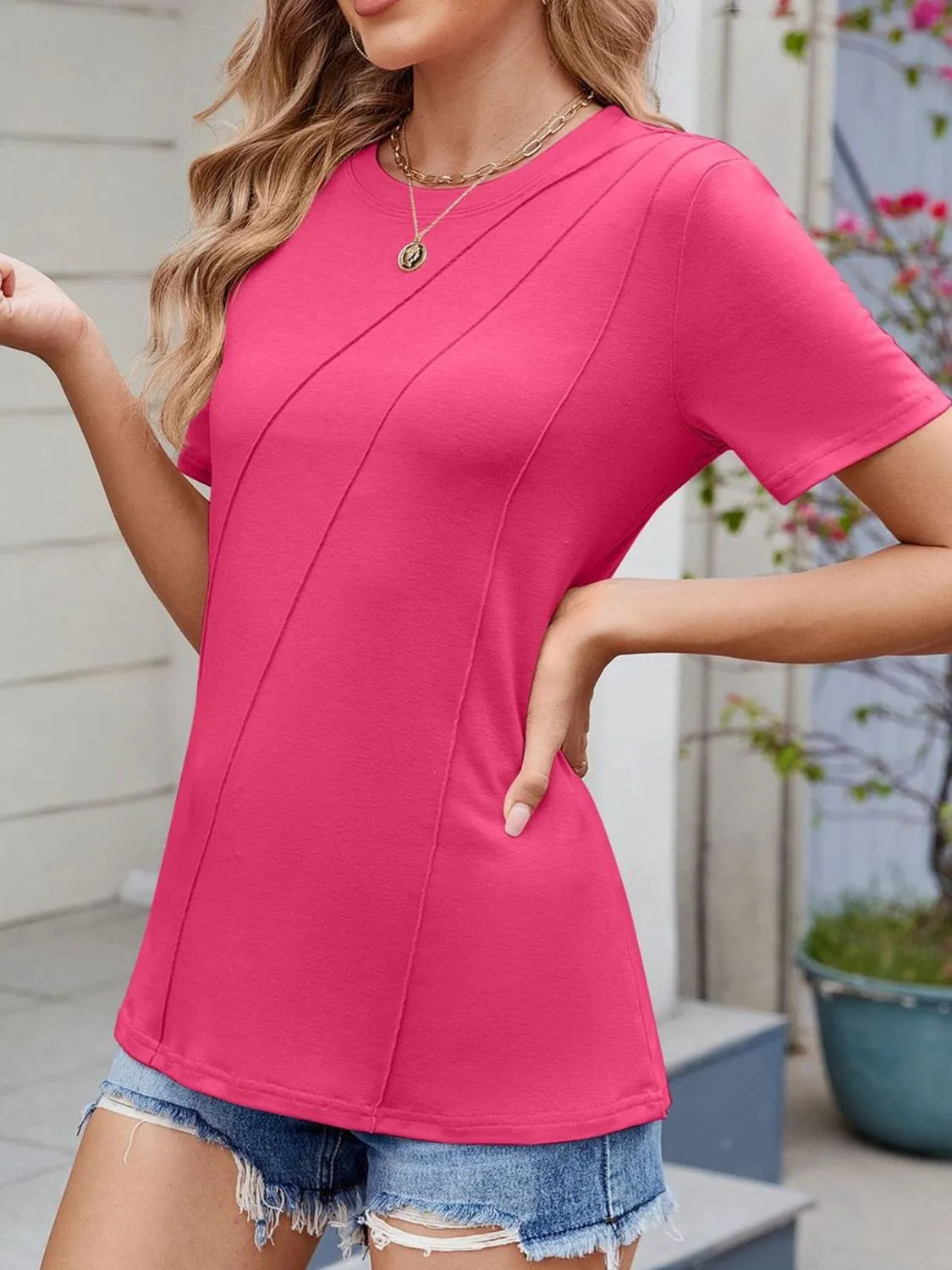 Round Neck Short Sleeve T-Shirt