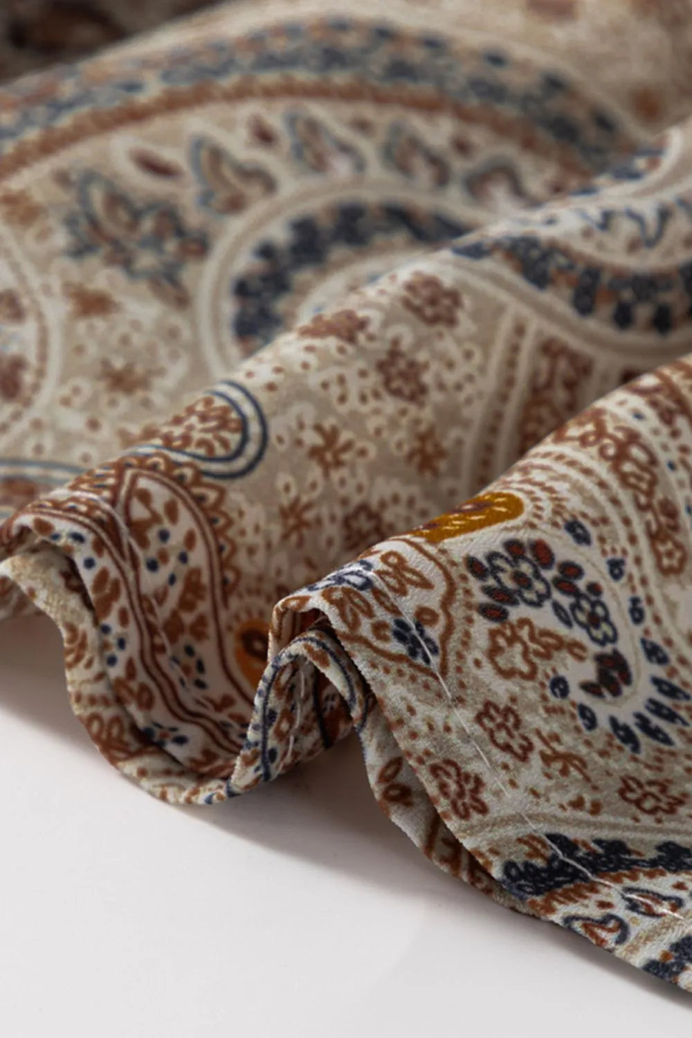 Paisley Printed Smocked Babydoll Cami