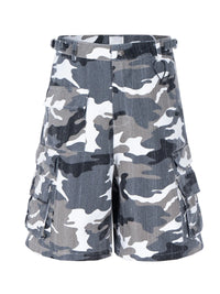 Men's Camouflage Cargo Denim Shorts