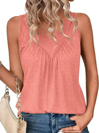 Ruched V-Neck Tank