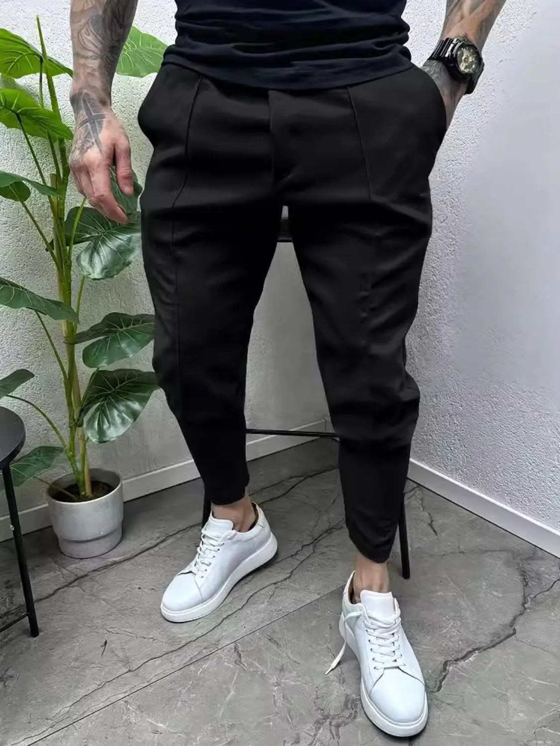 Men's Full Size Pockets Joggers Plus Size