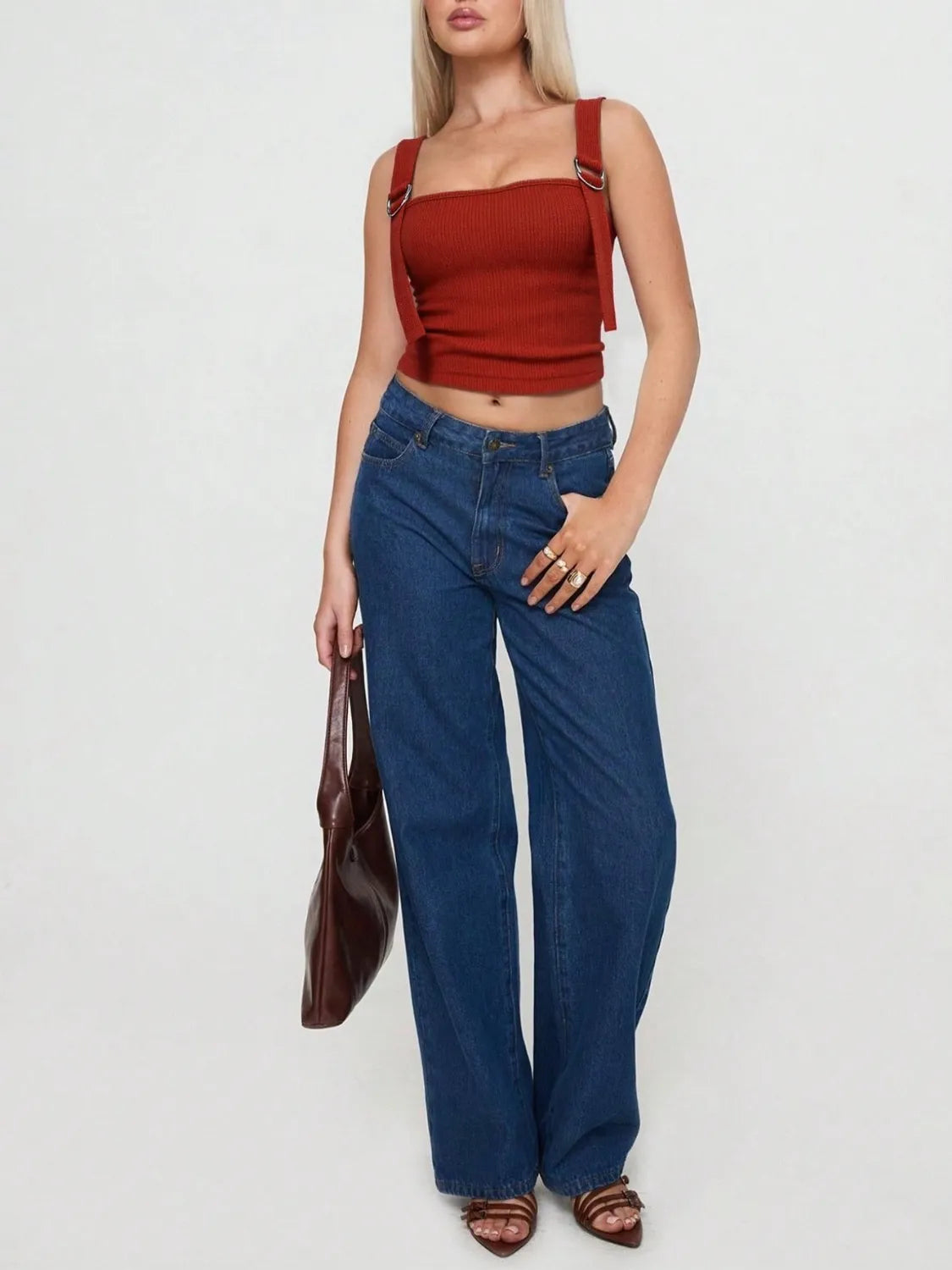 Square Neck Wide Strap Tank