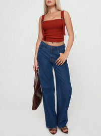 Square Neck Wide Strap Tank
