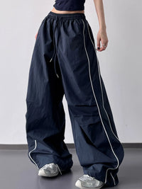 Drawstring Wide Leg Pants