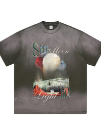 Men's Graphic Round Neck Short Sleeve T-Shirt