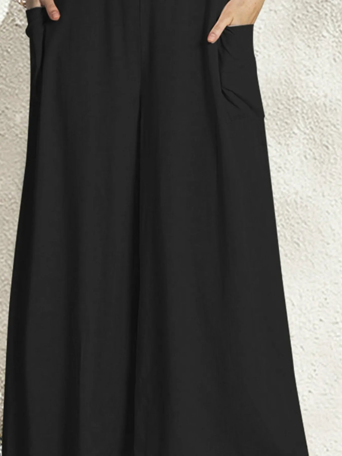 V-Neck Wide Leg Jumpsuit