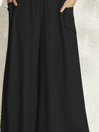 V-Neck Wide Leg Jumpsuit
