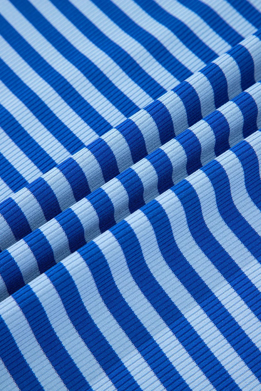 Striped Round Neck Cap Sleeve T-Shirt