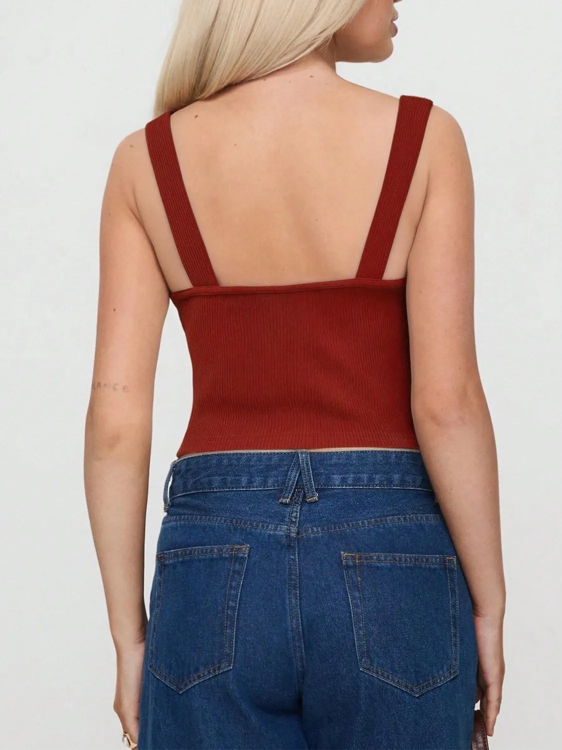 Square Neck Wide Strap Tank