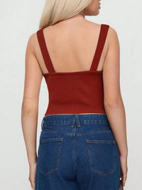 Square Neck Wide Strap Tank