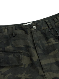 Men's Camouflage Cargo Denim Shorts