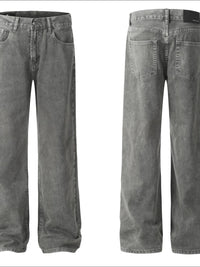 Men's Straight Leg Jeans with Pockets