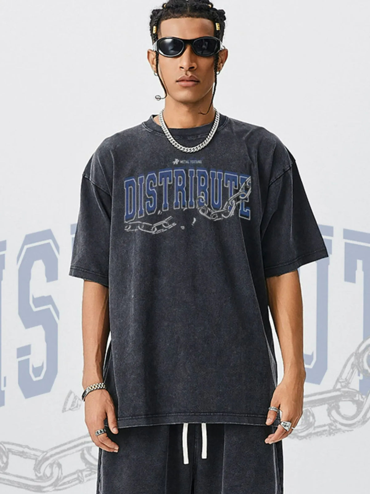 Men's Letter Graphic Round Neck Short Sleeve T-Shirt