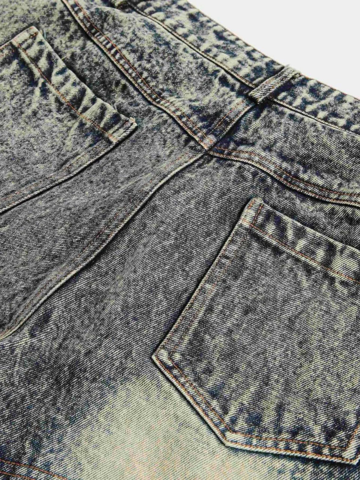 Men's Camouflage Patchwork Denim Shorts