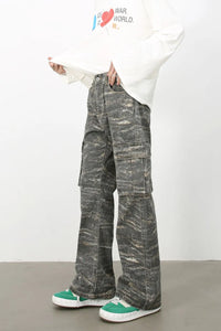 Men's Baggy Jeans with Cargo Pockets