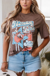 Graphic Crew Neck Western Short Sleeve Tee