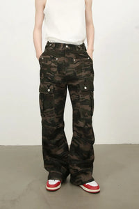 Men's Camouflage Jeans with Cargo Pockets