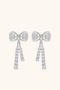 1.12 Carat Moissanite 925 Sterling Silver Bow Earrings