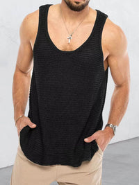 Men's Plus Size Round Neck Wide Strap Tank