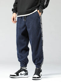 Men's Plus Size Drawstring Contrast Panel Joggers
